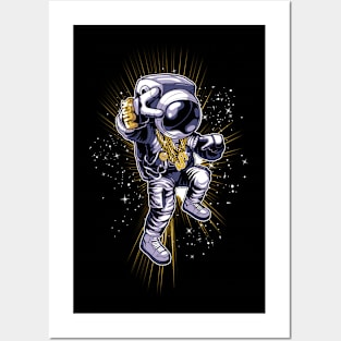 Astronaut dancing Posters and Art